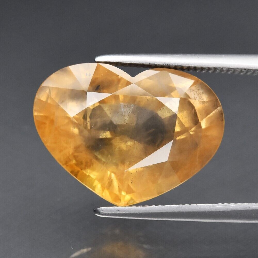9.01cwt Sapphire Heart. 15x11x7.2mm. September Birthday. See Video