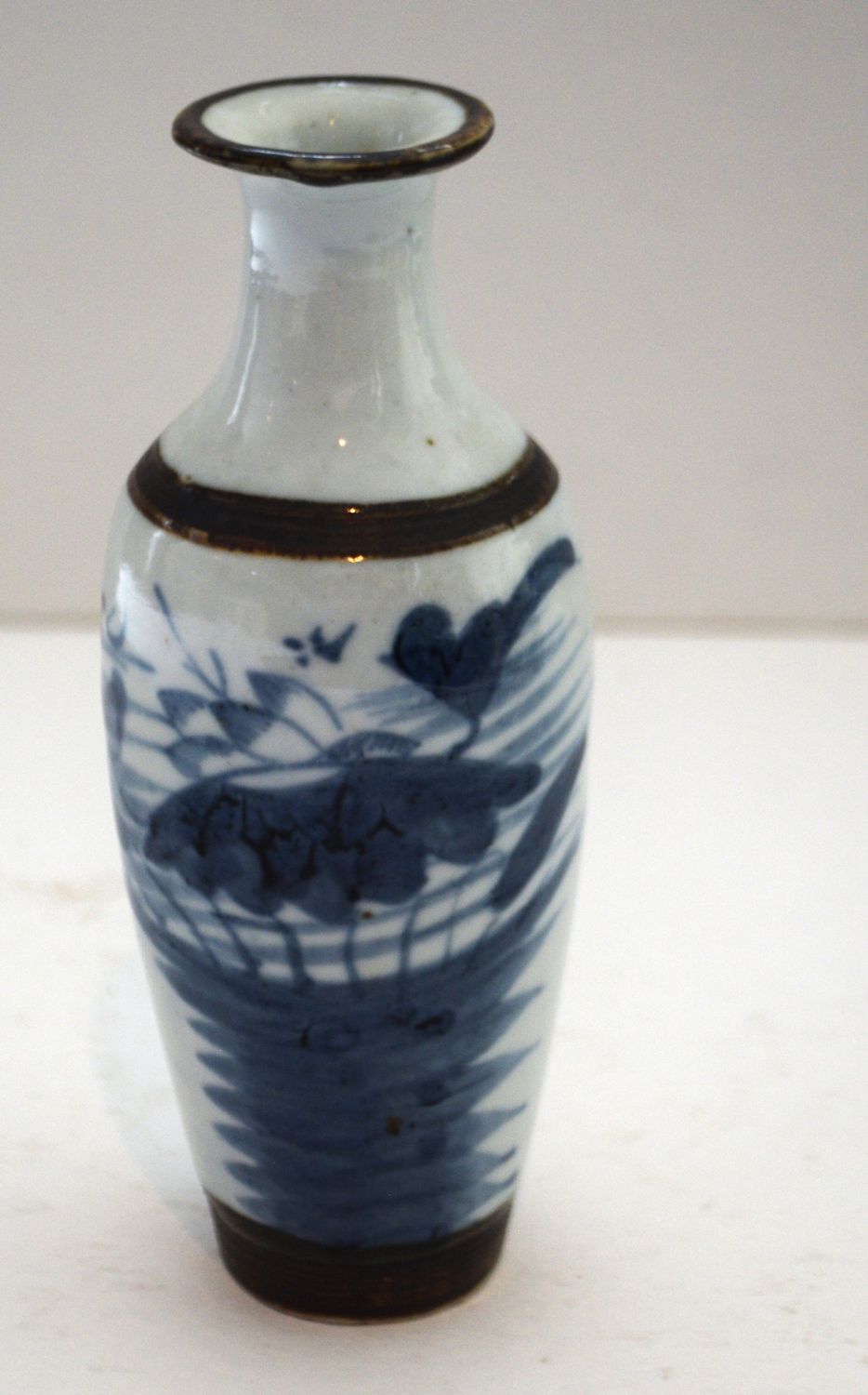 Vintage  Chinese Bud Vase from Estate of Avid Collector. Approx. 16cm high.