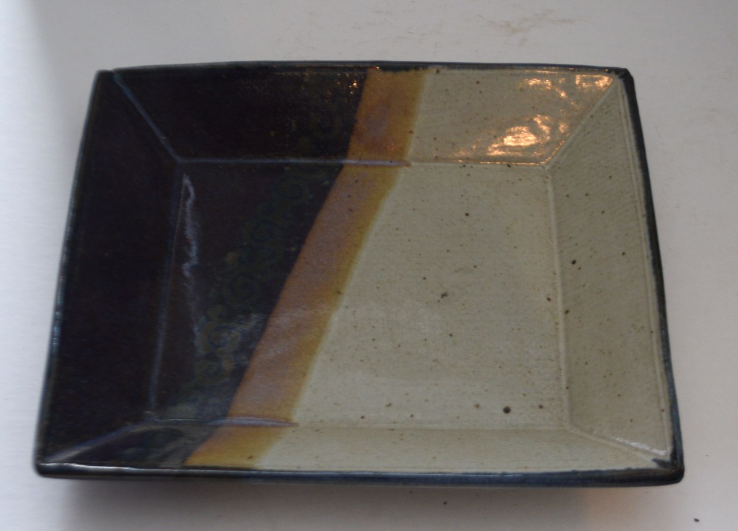 Hand made Tray, Approx. 20x18cm. Signed. Signature Illegible.
