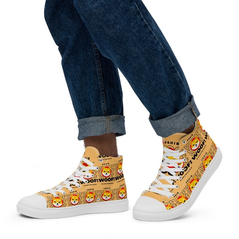 SHIB WOOF WOOF high top canvas shoes copy