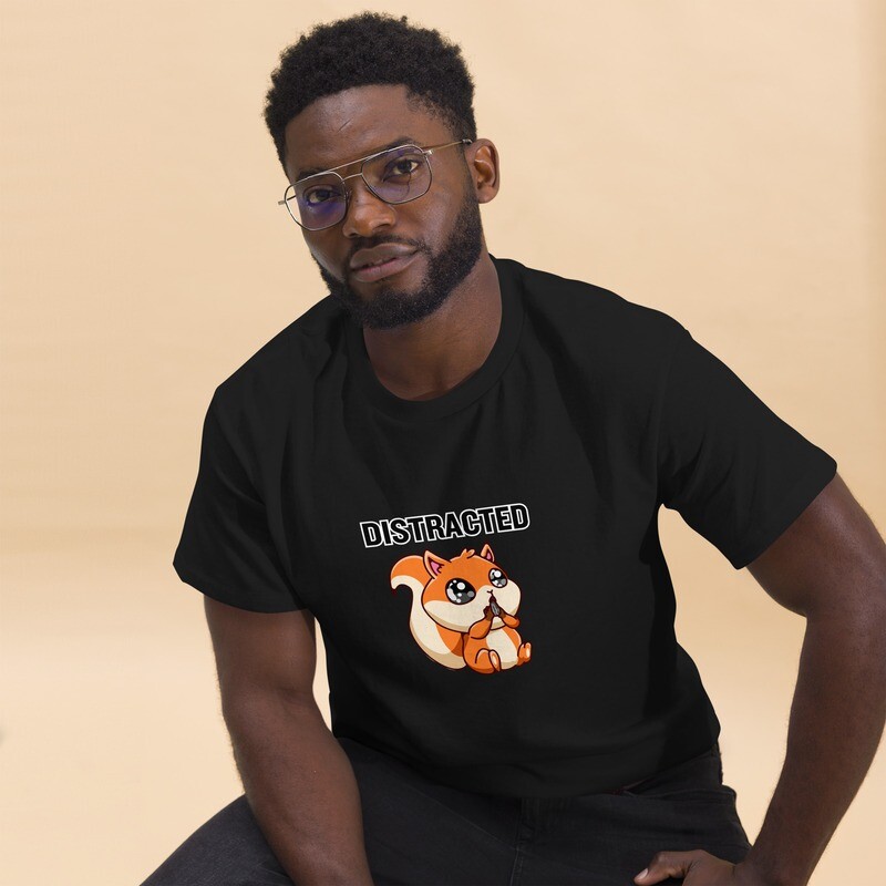 Men's DISTRACTED Tee for that Squirrel in your life !