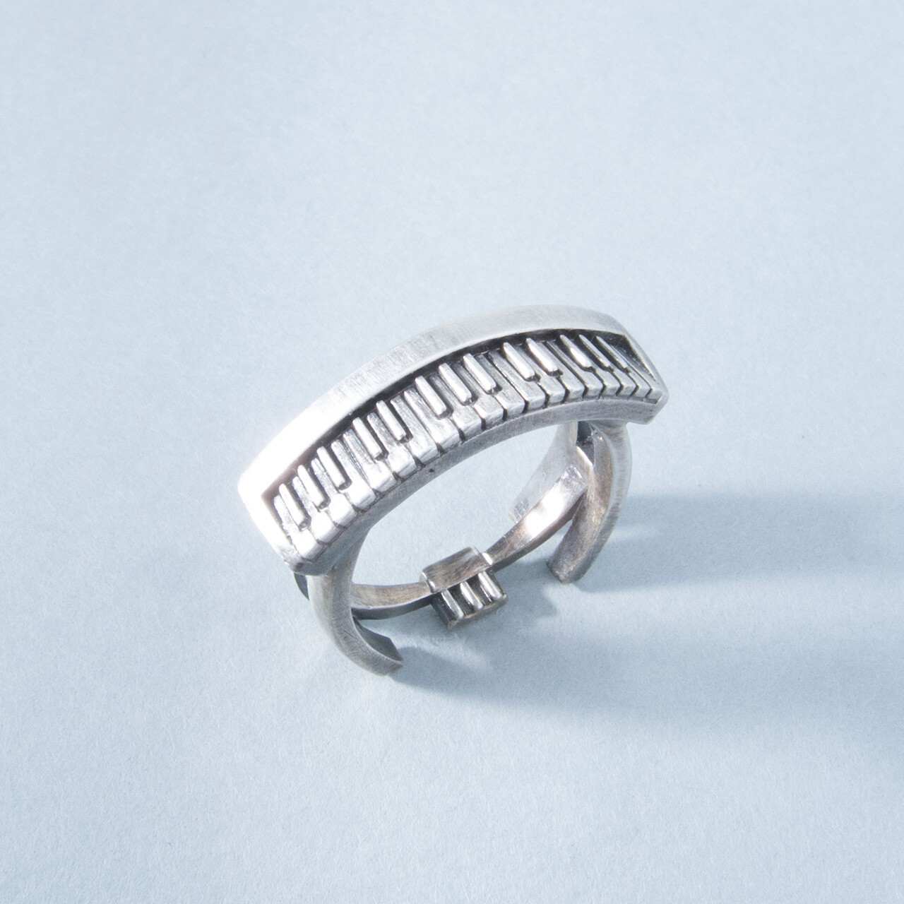 Sterling Silver Digital Piano Ring
