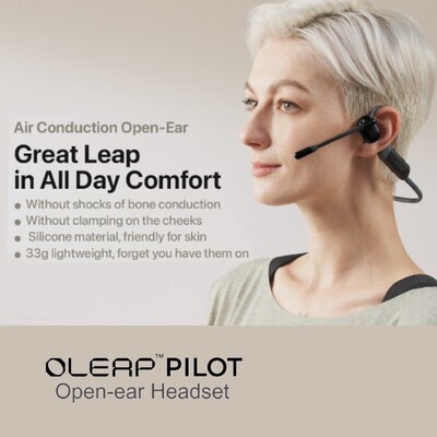 Oleap Pilot ENC Noise Cancellation Headset With Best Call &amp; Sound for Zoom / Microsoft Teams/ Google Meet
