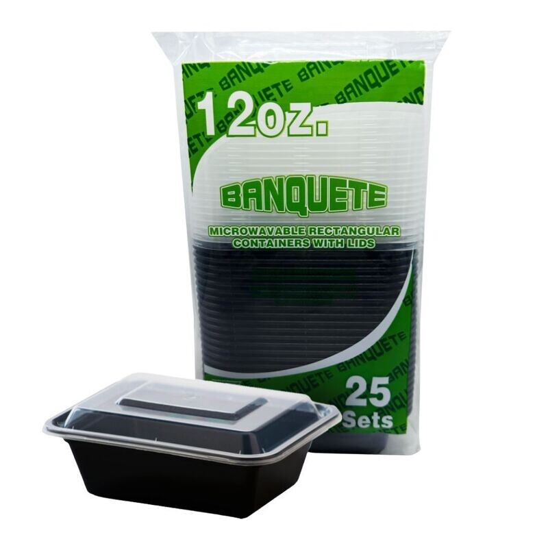 12oz Microwaveable Container - Rectangular