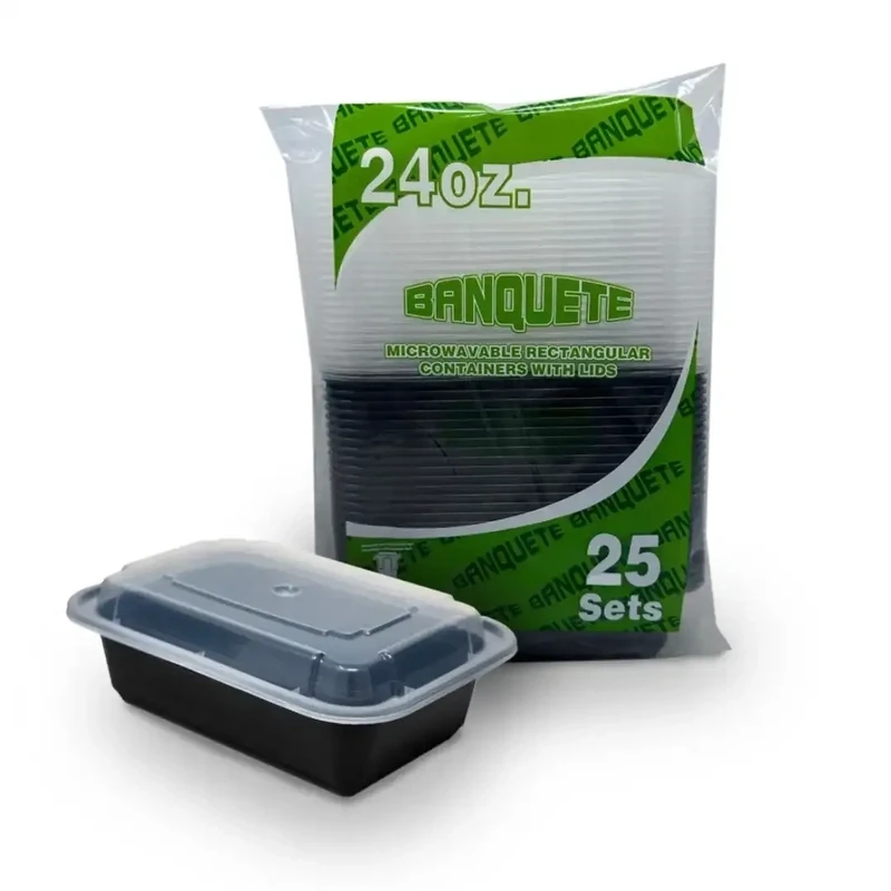 24oz Microwaveable Container - Rectangular