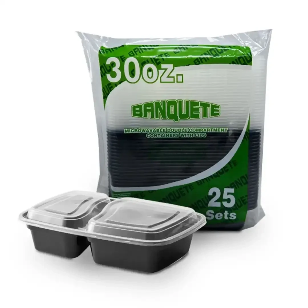 30oz Microwave Container - Double Compartment