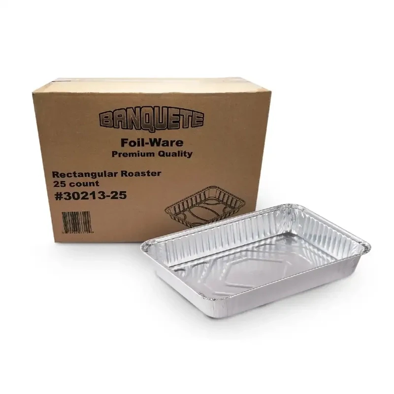 Bandeja De Aluminio Para Hornear Rectangular 25-Pack