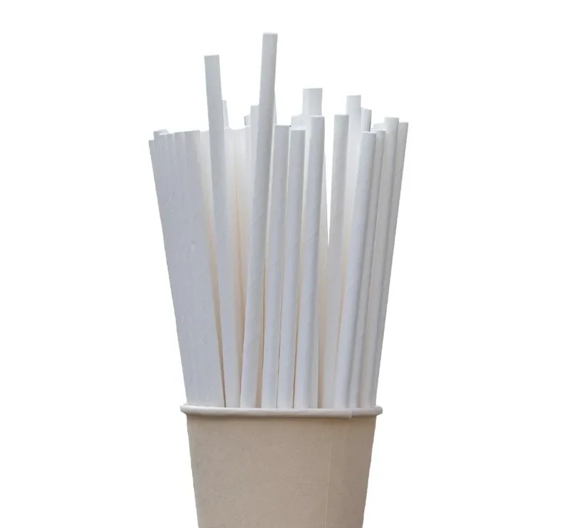 Sorbetos de Papel y Plástico Desechables