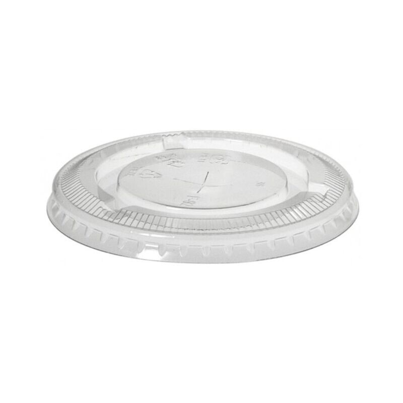 PET Flat Cup Lid (With Hole) 8 & 10oz 78mm