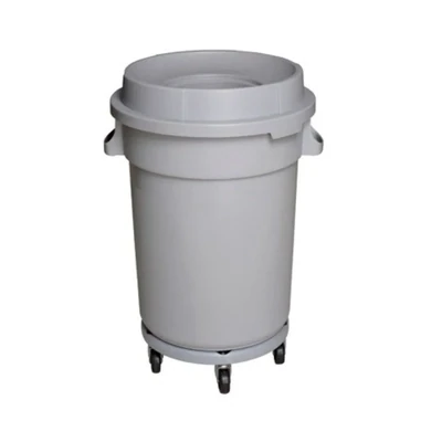 Wheeled Round Trash Can with Lid 120L