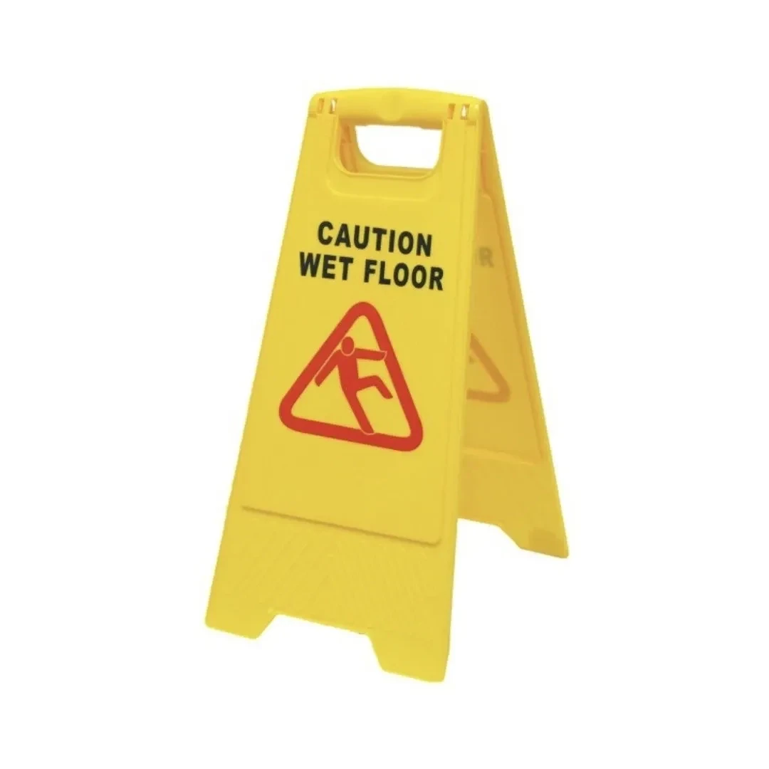 Yellow Danger Sign "Wet Floor" Board