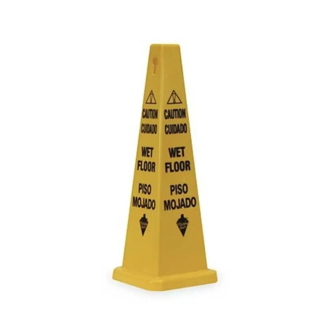 Yellow Danger Sign "Wet Floor" Tower