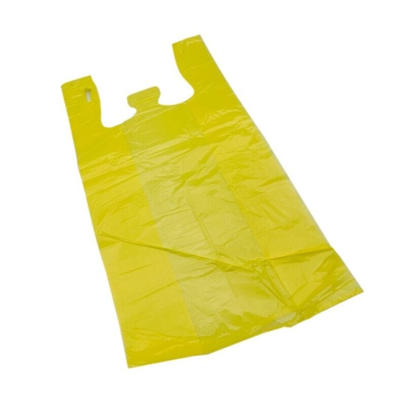 T-Shirt Bags Heavy Duty Yellow 11.5x6x21.75 15 Mic
