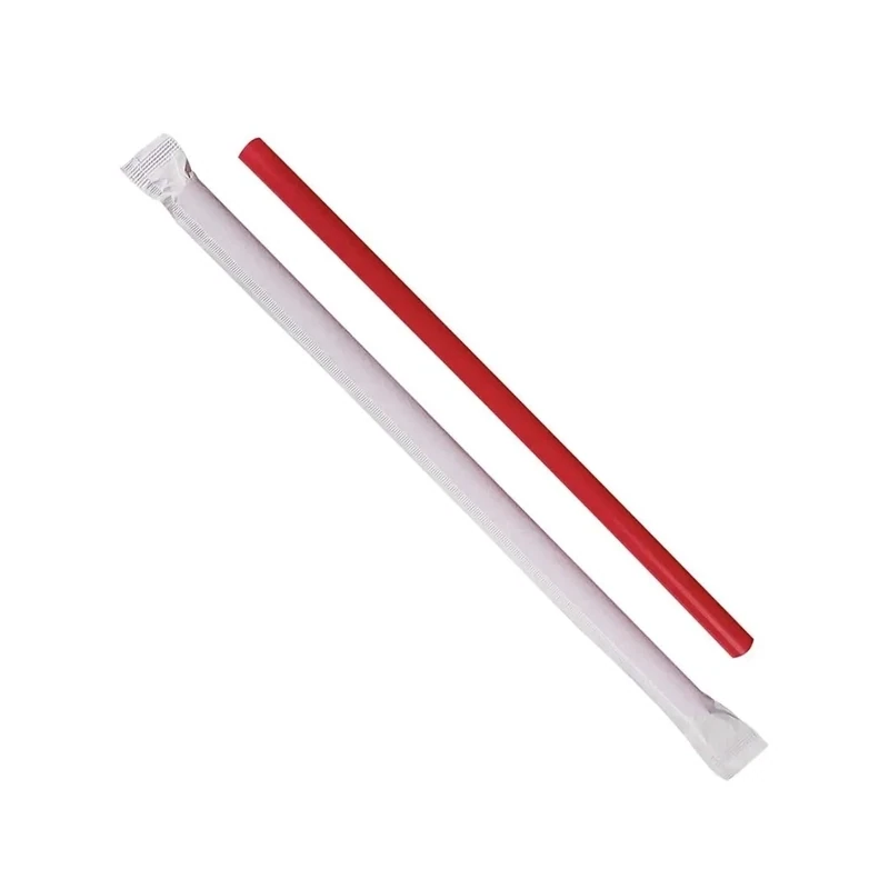 Heavy Duty Plastic Straws Wrapped 9mm - 8.5 in.