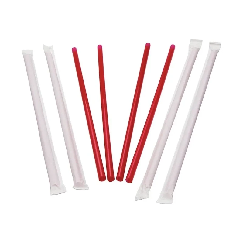 Heavy Duty Plastic Straws Wrapped 11mm - 8.5 in.