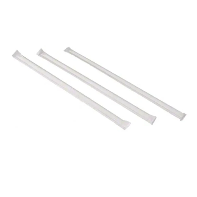 Wrapped Plastic Straws 7 3/4in