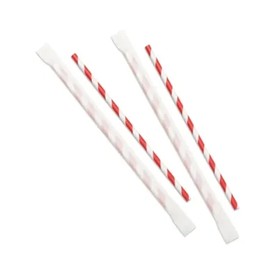 Sorbetos De Papel Envueltos 8.5in Sorbetos De Papel Envueltos 8.5in