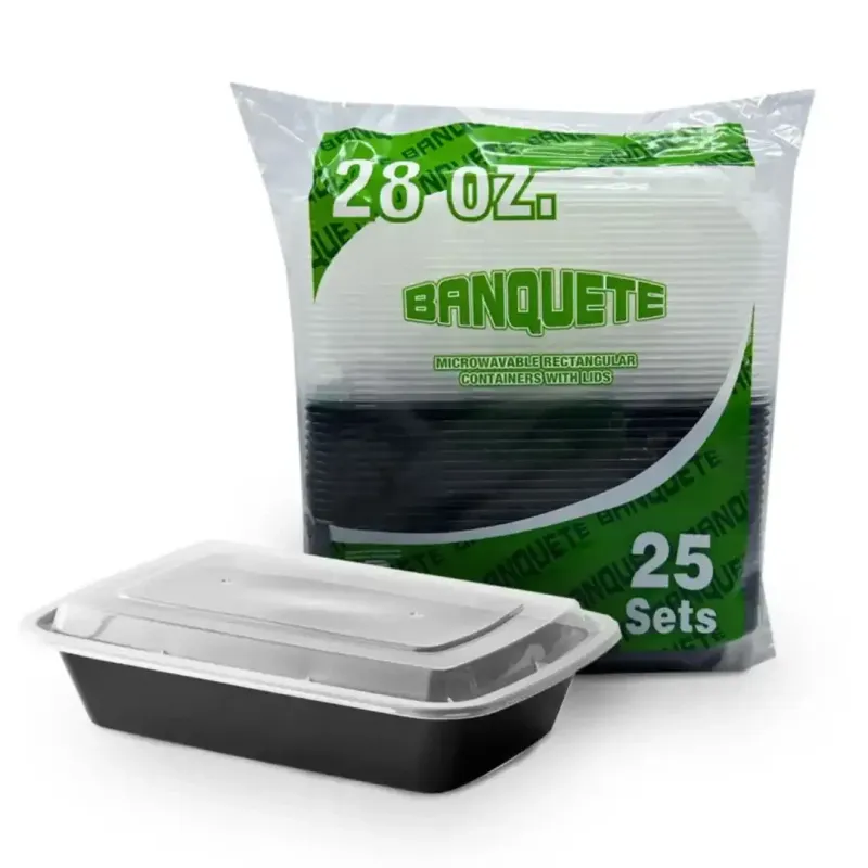 28oz Microwaveable Container - Rectangular