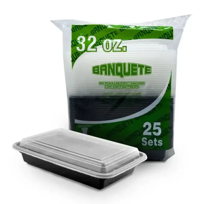 Microwave Container 32oz - Rectangular