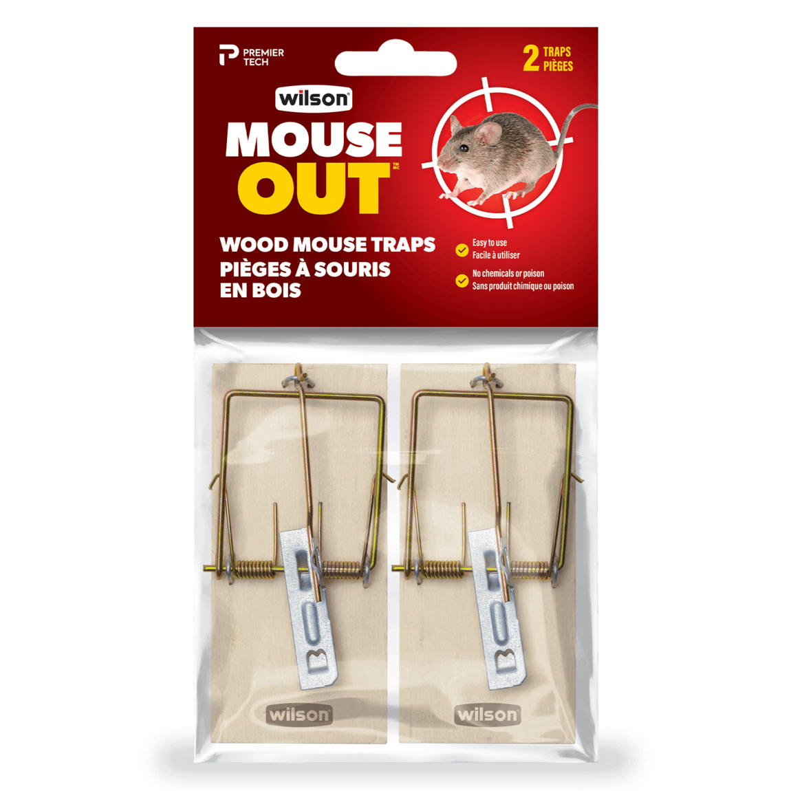 WILSON Mouse Out Wood Trap 2 Pack