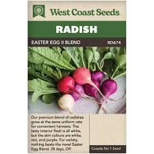 West Coast Seeds Radish &#39;Easter Egg Blend&#39;