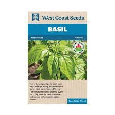 West Coast Seeds Basil &#39;Genovese&#39;