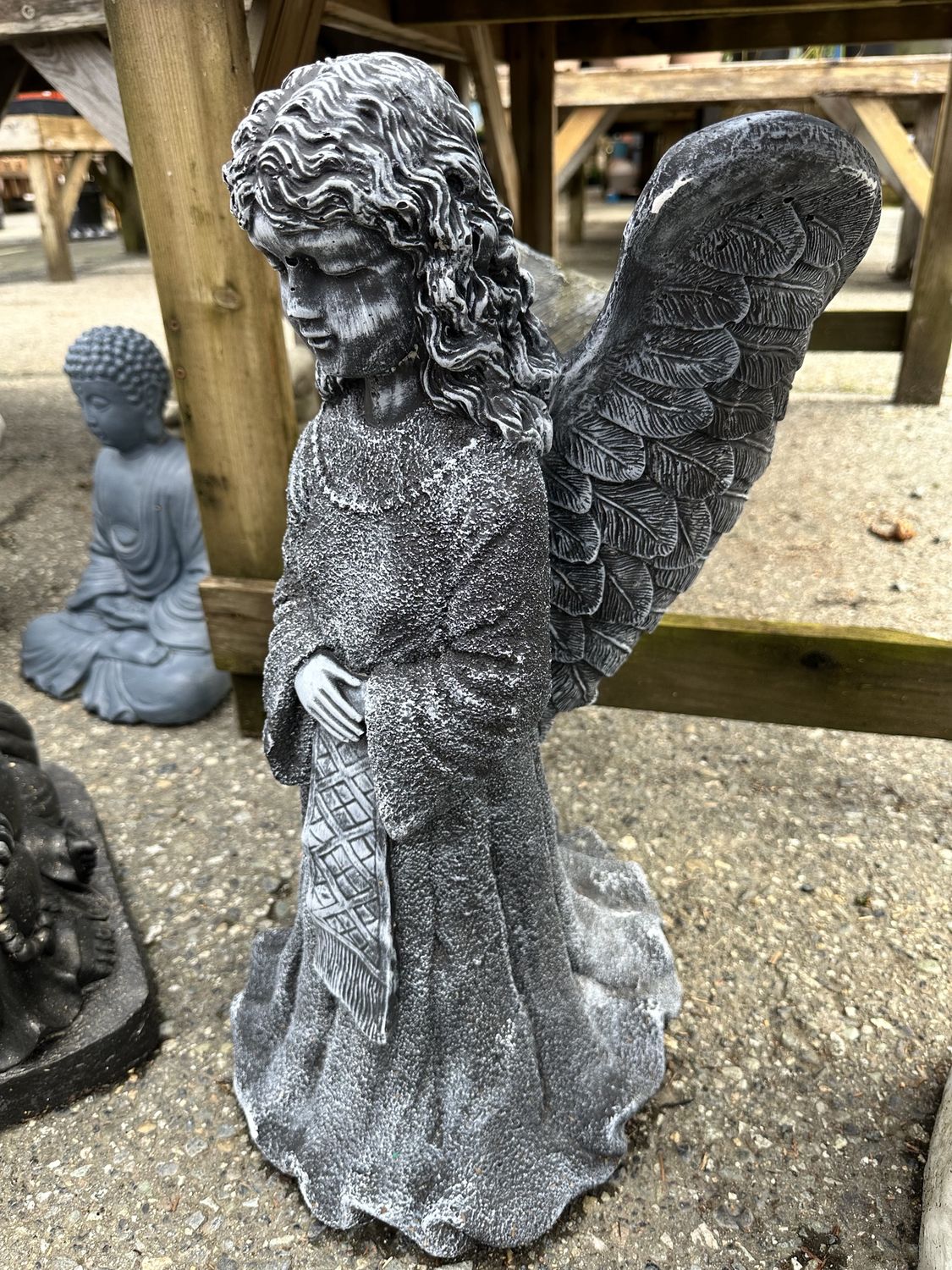 Angel with Wing Bath Statue