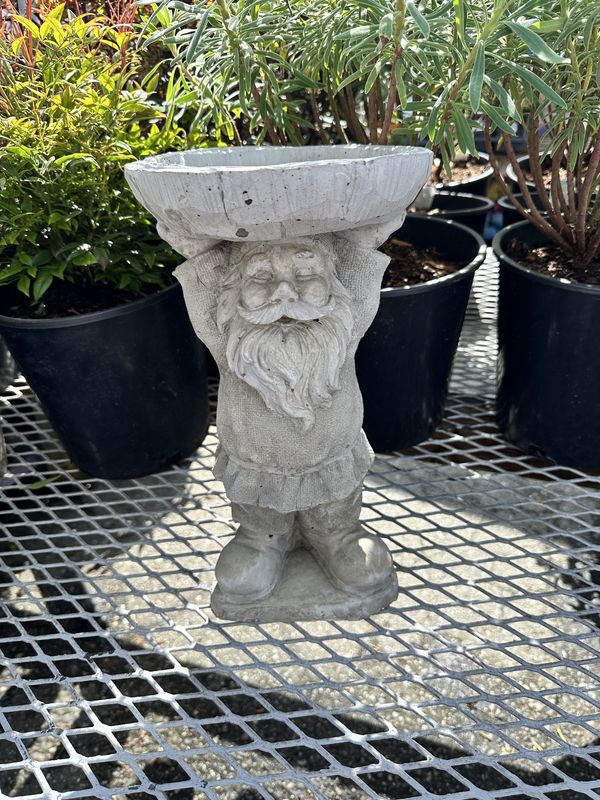 Garden Gnome Bird Bath Statue
