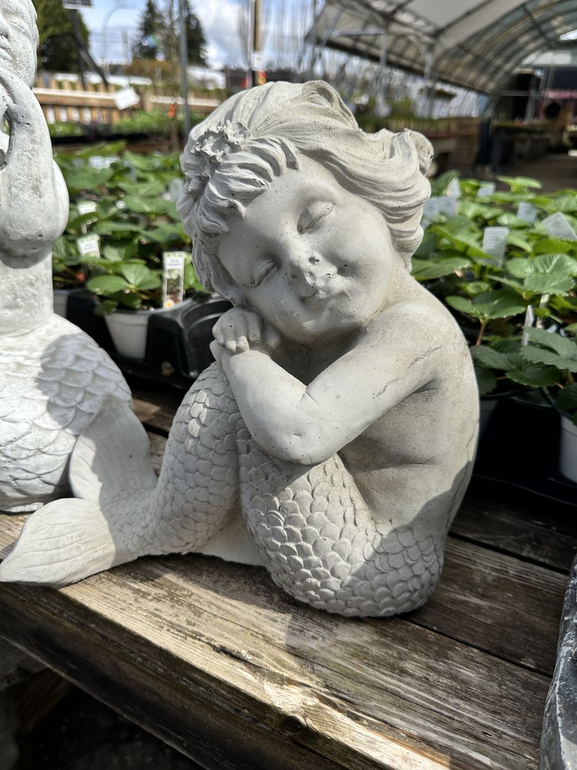 Mermaid Statues, Colour: Green/Matte Finish