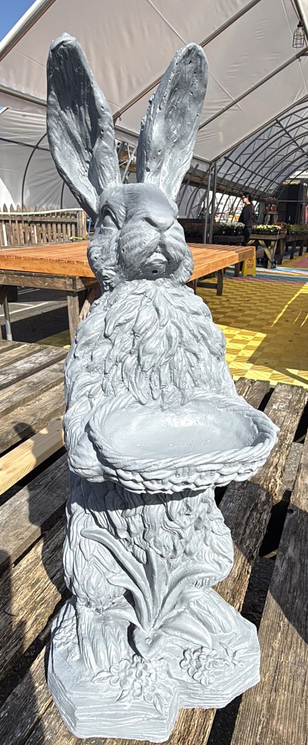 Rabbit Bird Bath Statue