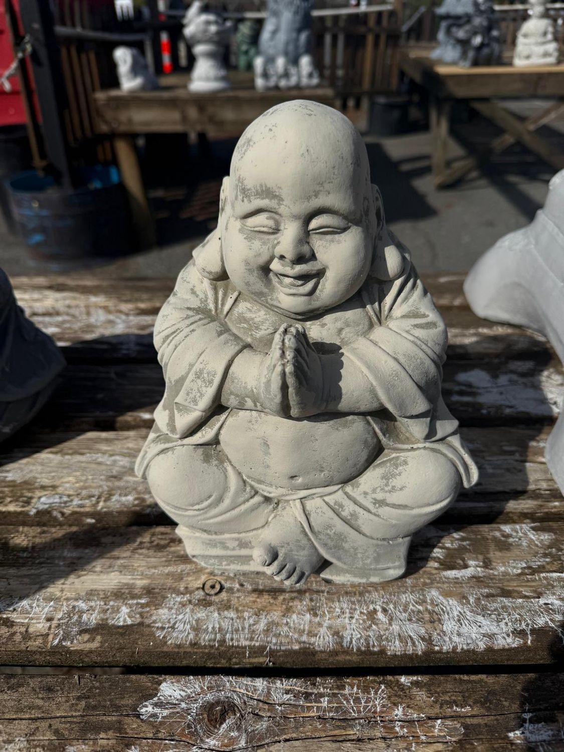 Mini Praying Buddha Statue, Colour: Beige