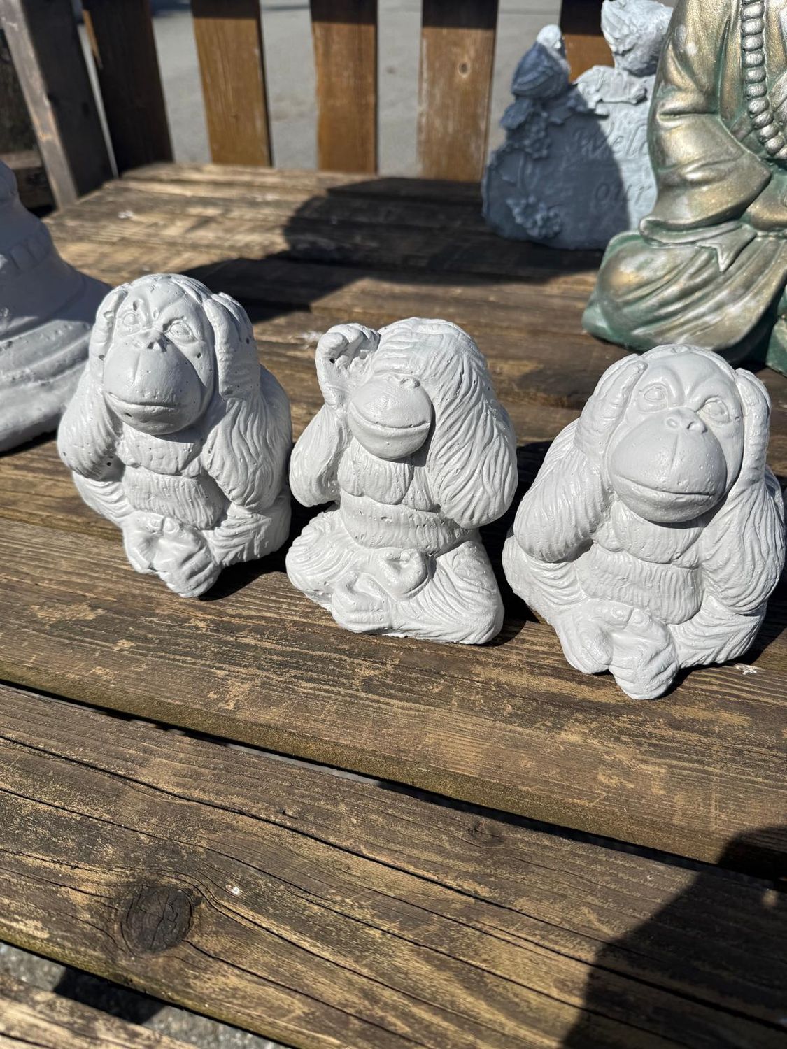 3 Set Statues (Monkey or Buddha), Type: Monkey