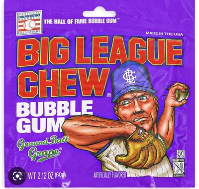 Big League Chew ground Ball grape