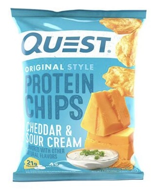 QUEST - PROTEIN CHIPS 32G CHEDDAR & SOUR CREAM
