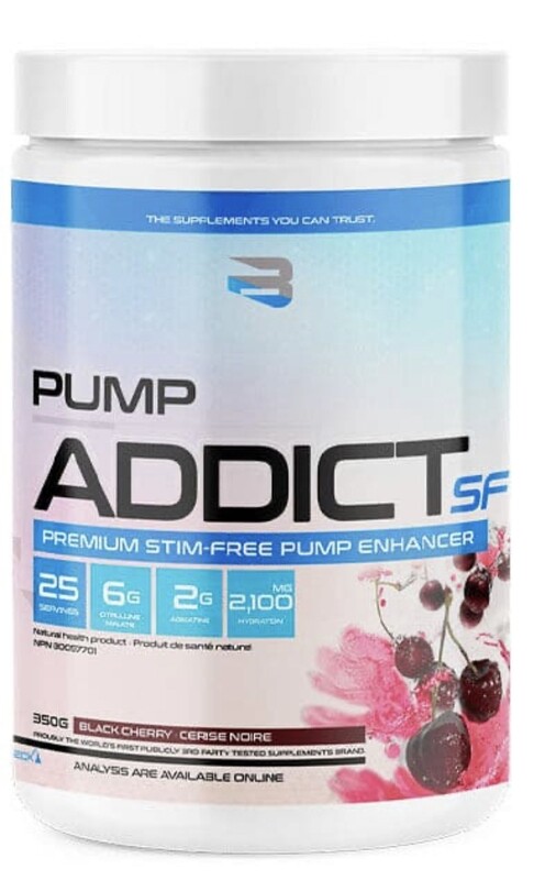 BELIEVE - PUMP ADDICT SF (STIM-FREE) - 350G BLACK CHERRY