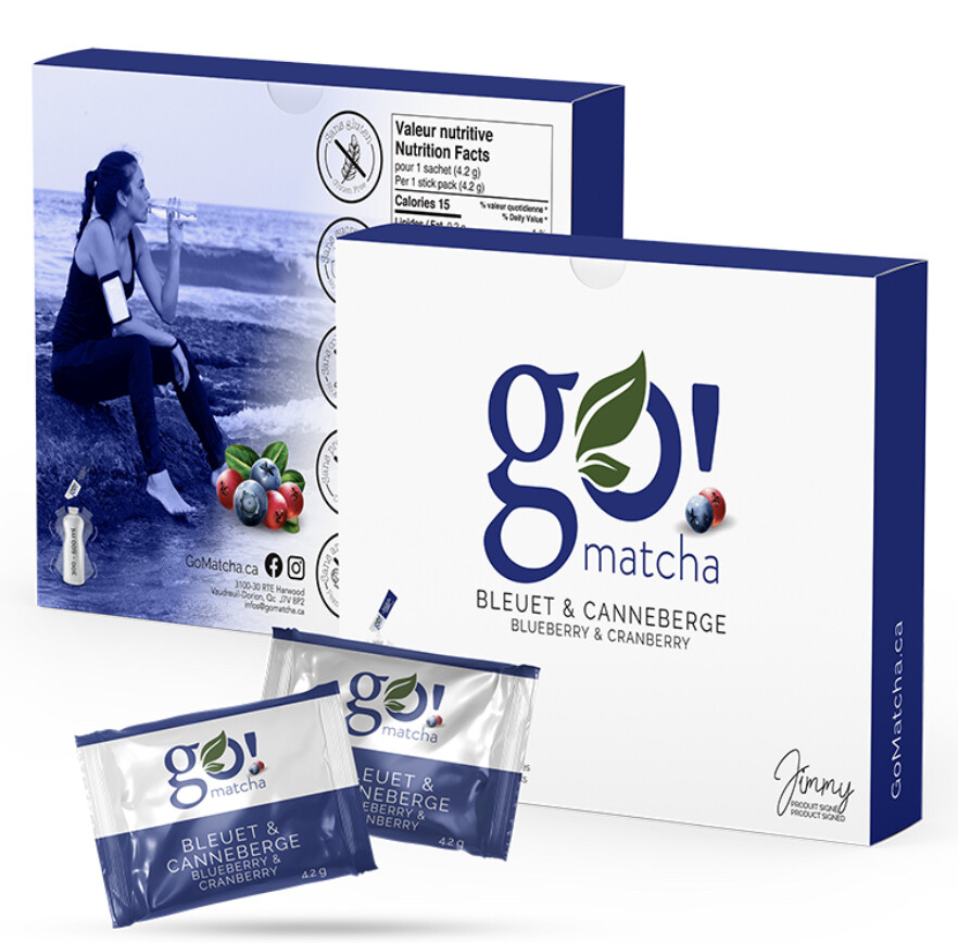 GO MATCHA – BLEUET ET CANNEBERGE