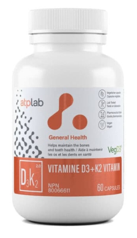 ATP LAB - VITAMINE D3 + K2 (60 CAPSULES)
