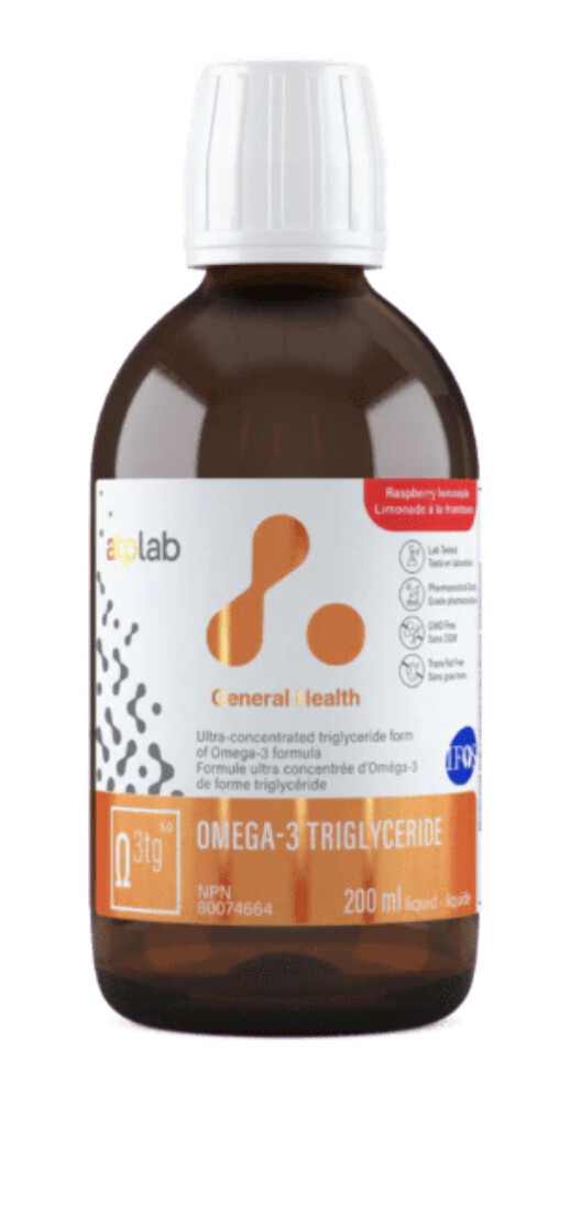 ATP LAB - OMÉGA-3 TRIGLYCÉRIDE 200ML LIMONADE À LA FRAMBOISE