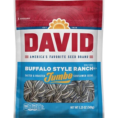David Jumbo Buffalo Style Ranch Sunflower Seeds 149g