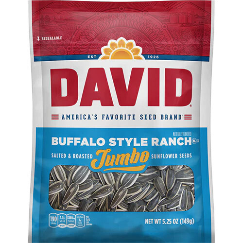 David Jumbo Buffalo Style Ranch Sunflower Seeds 149g