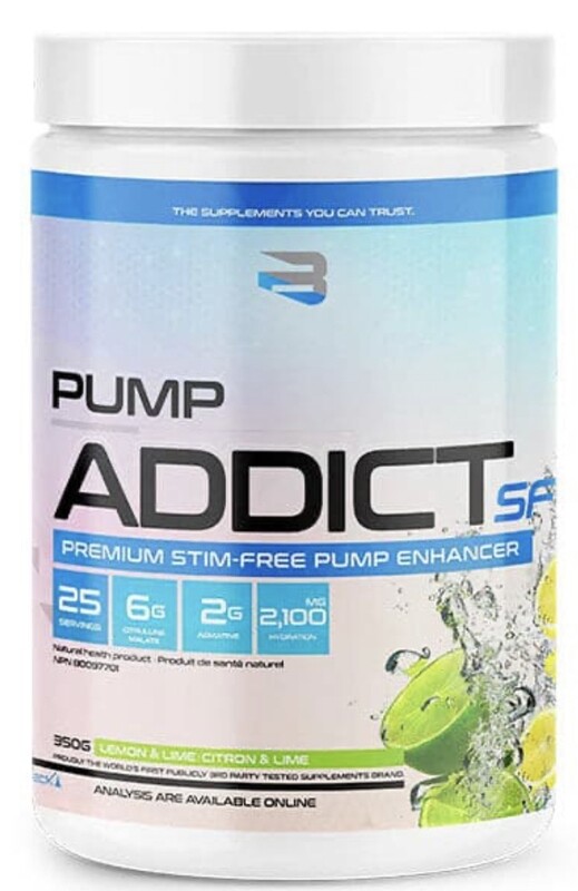 BELIEVE - PUMP ADDICT SF (STIM-FREE) - 350G LEMON LIME