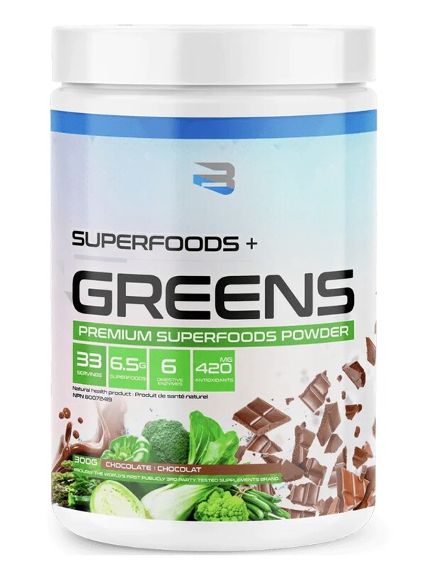 BELIEVE SUPPLEMENTS - SUPERFOODS + GREENS - 300G  CHOCOLAT