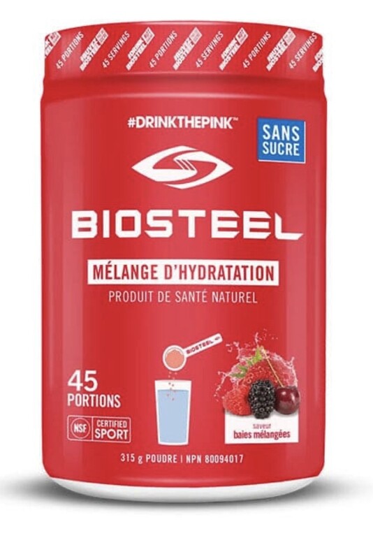 BIOSTEEL - HYDRATION MIX 315G MIXED BERRY Baie mélangées