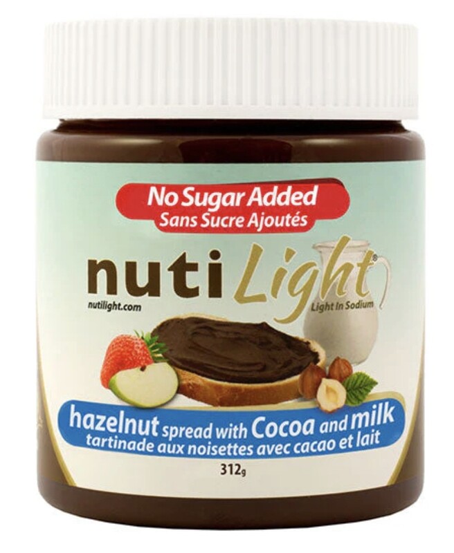 NUTILIGHT - TARTINADE CHOCOLATÉE 312G HAZELNUT spread with COCOA and MILK