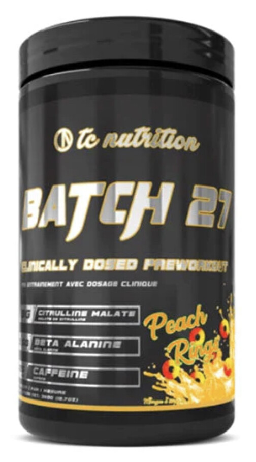 TC NUTRITION - BATCH 27 PRE WORKOUT 360G - PEACH RING