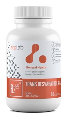 ATP LAB - TRANS RESVERATROL 99% 60 CAPSULES