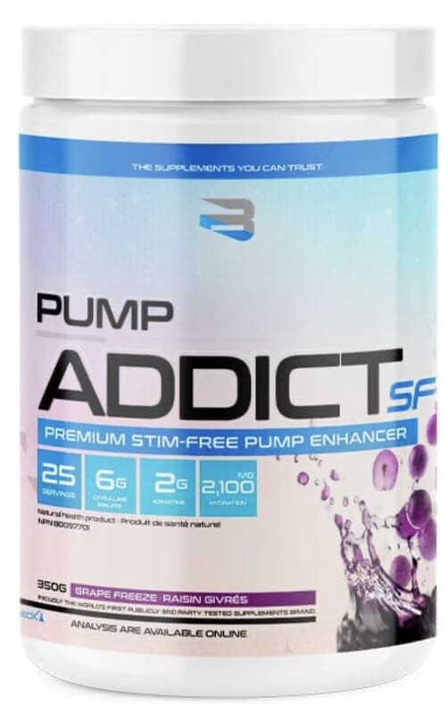 BELIEVE - PUMP ADDICT SF (STIM-FREE) - 350G GRAPE FREEZE