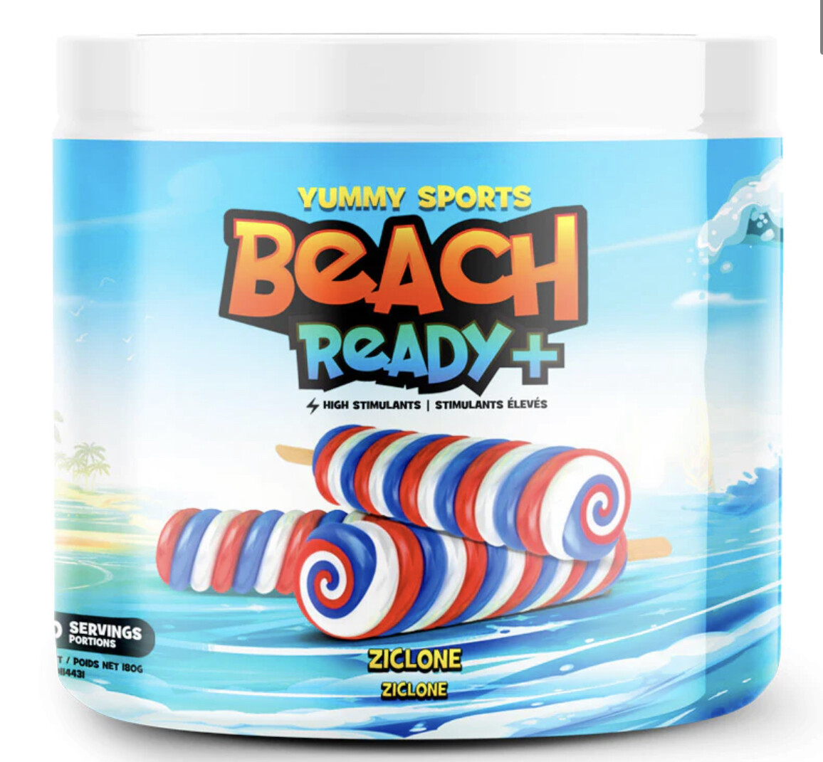 Yummy Sports Beach Ready + (brûleur de graisse à haute teneur en stimulants) ZICLONE 180g