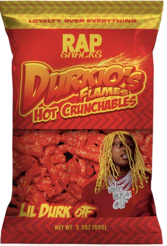 Lil Durk Durkio&#39;s Flames Hot Crunchables 71g