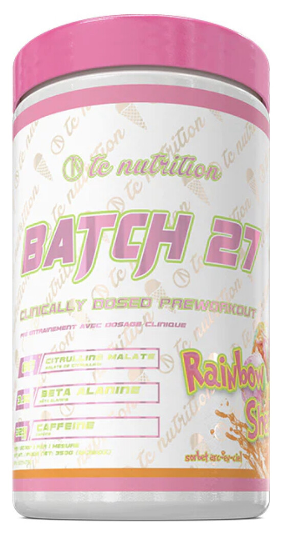 TC NUTRITION - BATCH 27 PRE WORKOUT 360G - RAINBOW SHERBET